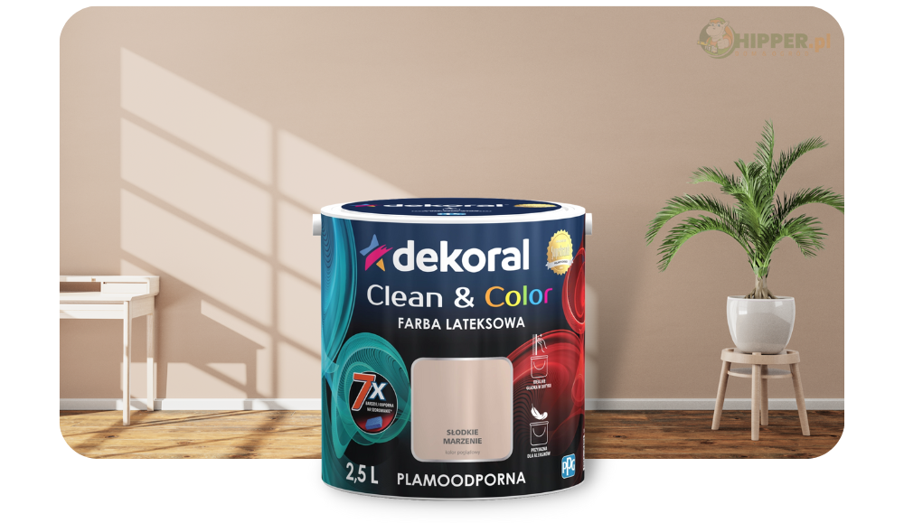 4 DEKORAL CLEAN&COLOR SŁODKIE MARZENIE 2.5L FARBA LATEKSOWA
